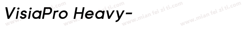 VisiaPro Heavy字体转换
